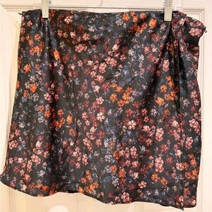 Floral Black Skirt